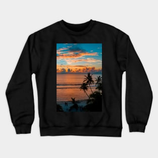 Palm Trees By Beach Crewneck Sweatshirt